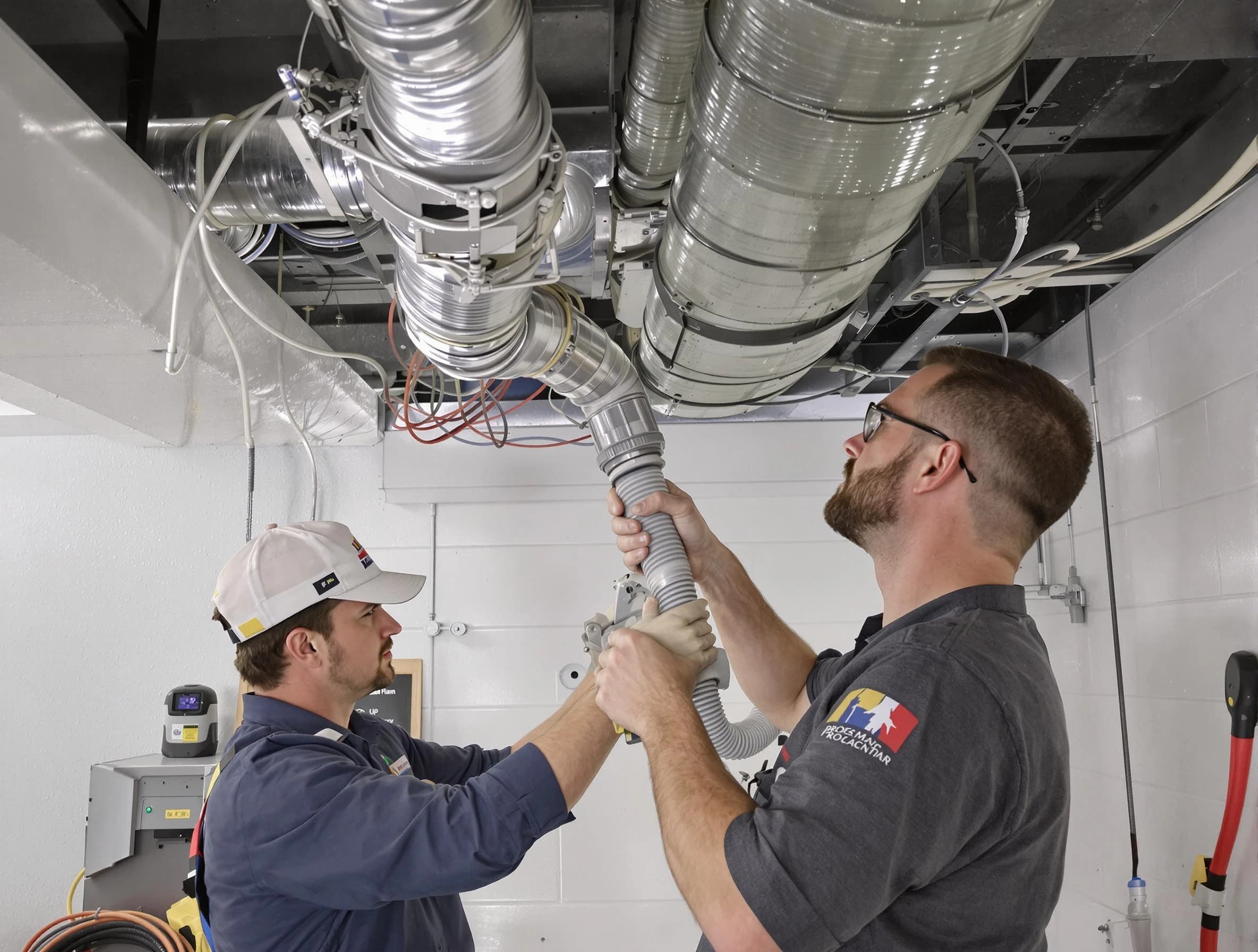 Mesa Air Duct Cleaning technician performing thorough AC duct cleaning in Mesa