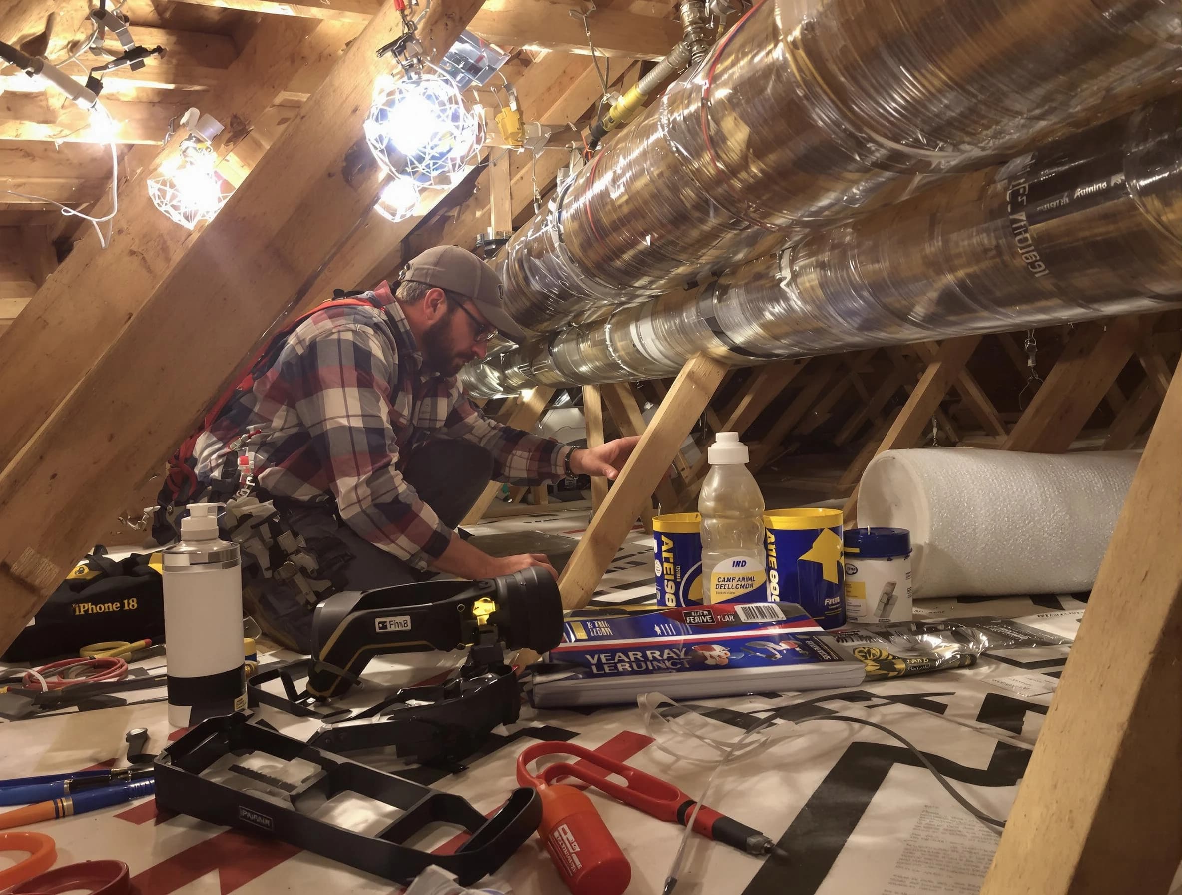 Mesa Air Duct Cleaning expert performing precision duct sealing to improve HVAC efficiency in Mesa