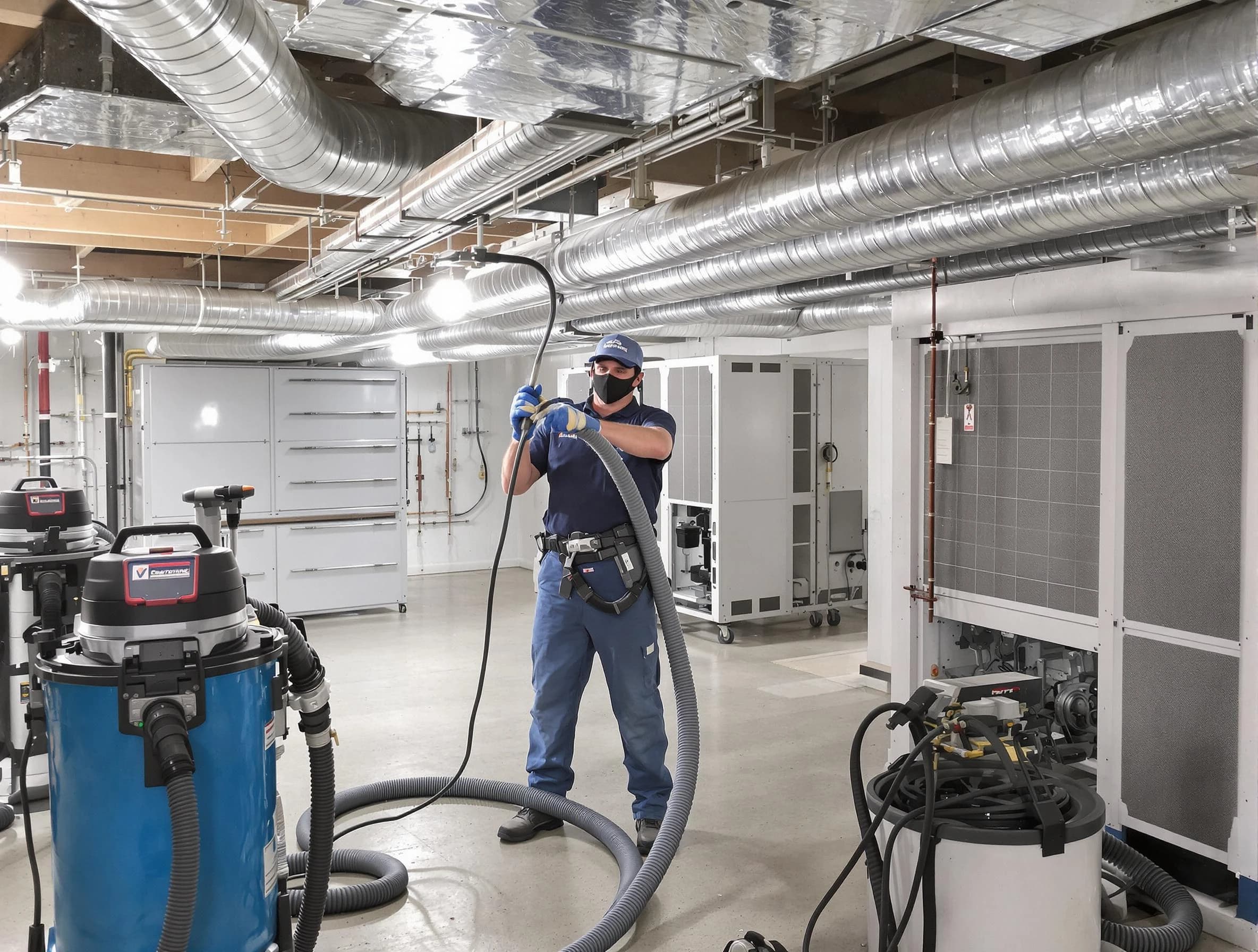 Mesa Air Duct Cleaning specialist performing thorough central air duct cleaning for improved system efficiency in Mesa