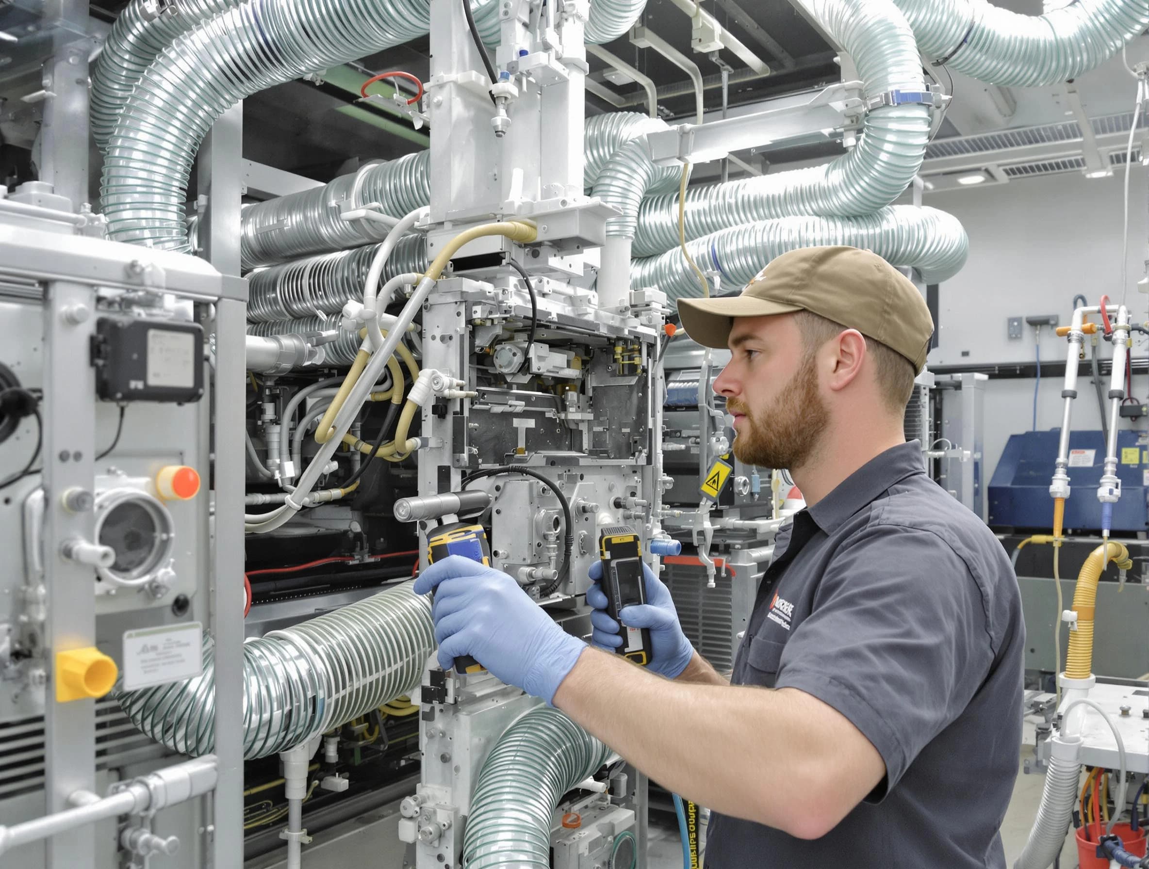 Mesa Air Duct Cleaning technician performing precision commercial coil cleaning at a business facility in Mesa