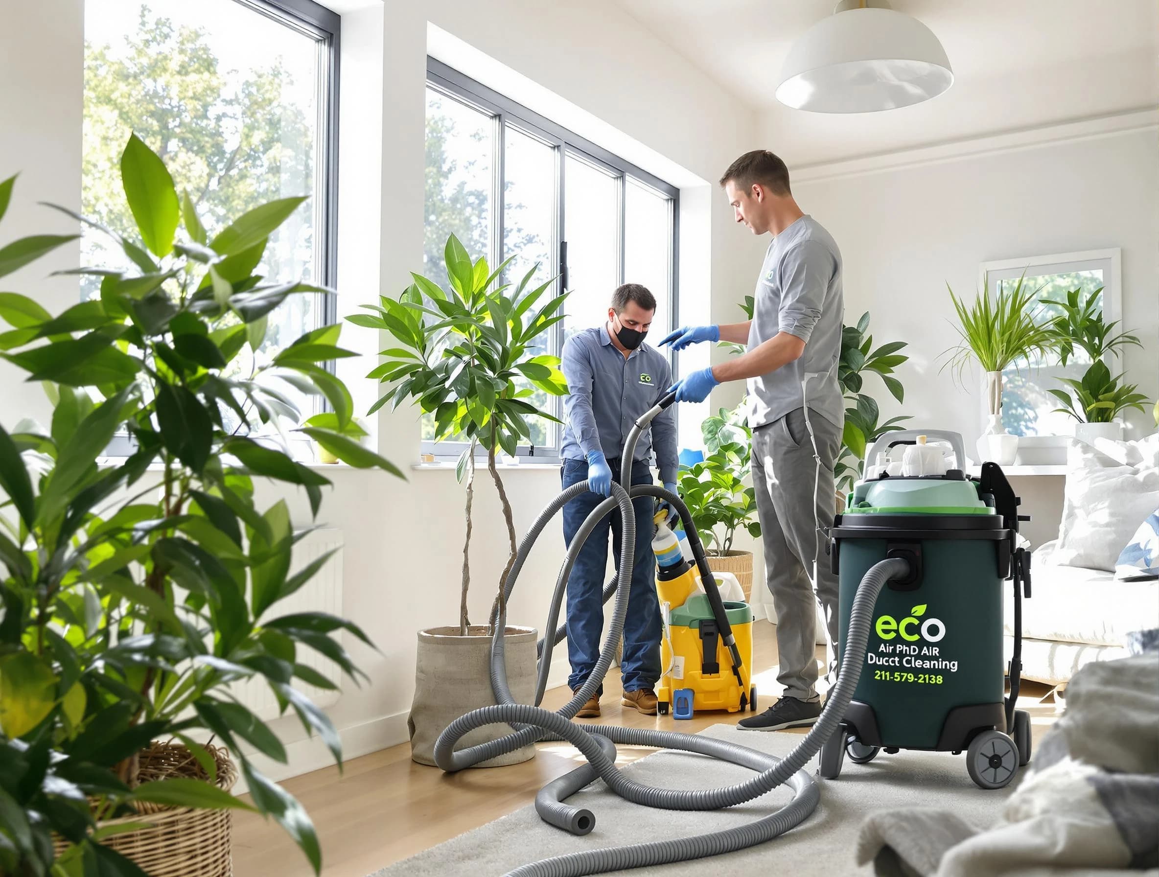 Mesa Air Duct Cleaning technician performing eco-friendly duct cleaning using sustainable methods in Mesa