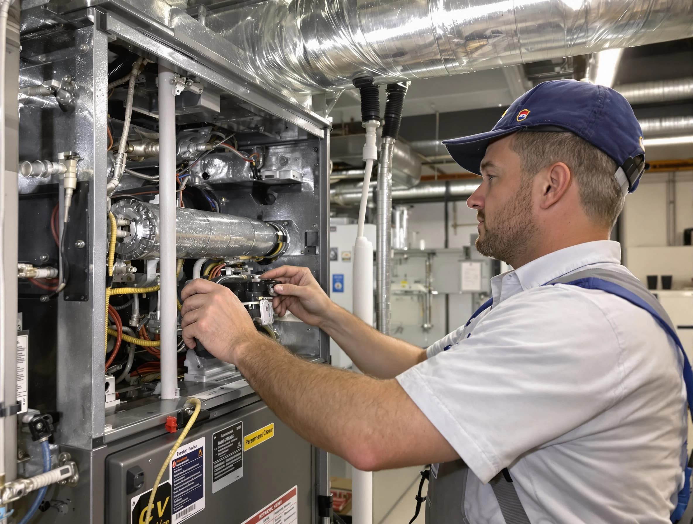 Mesa Air Duct Cleaning specialist performing thorough furnace duct cleaning to improve heating efficiency in Mesa