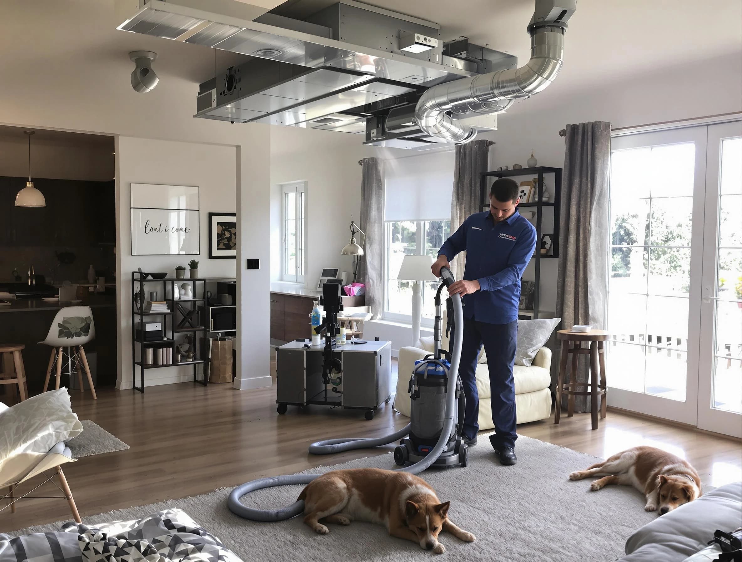 Mesa Air Duct Cleaning technician performing detailed indoor duct cleaning for improved air quality in Mesa