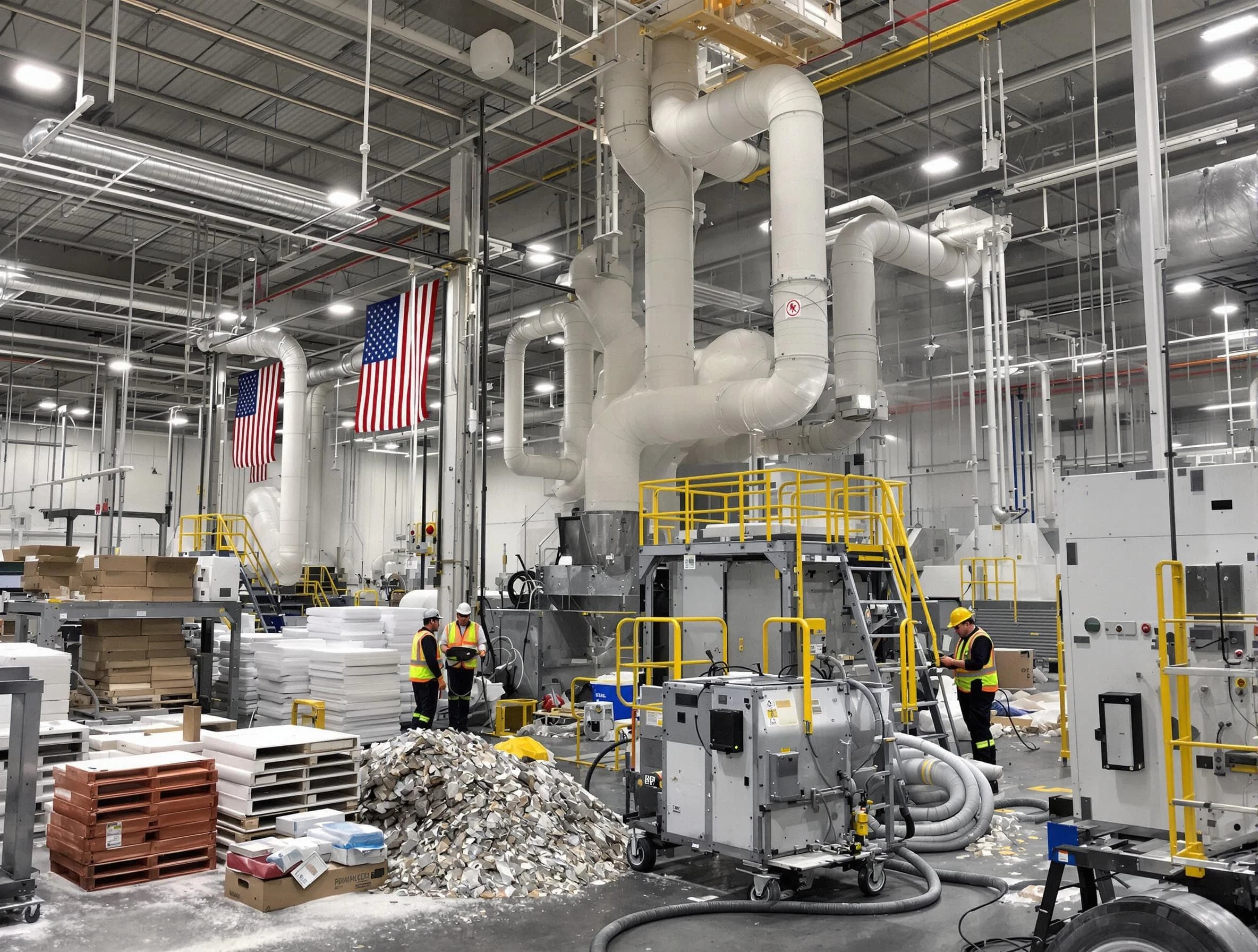 Mesa Air Duct Cleaning team performing large-scale industrial duct cleaning at a commercial facility in Mesa