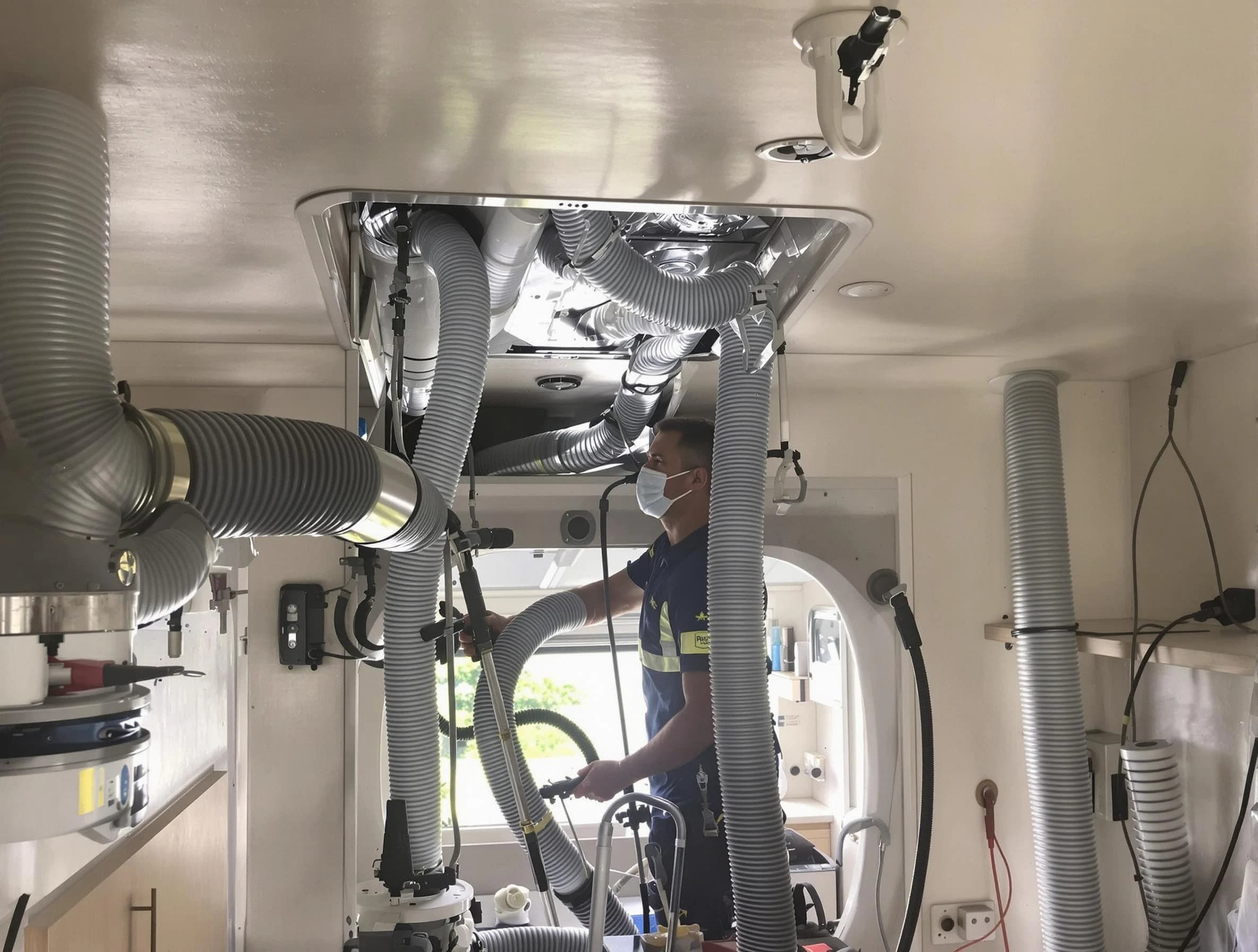 Mesa Air Duct Cleaning specialist performing precise mobile home duct cleaning in Mesa