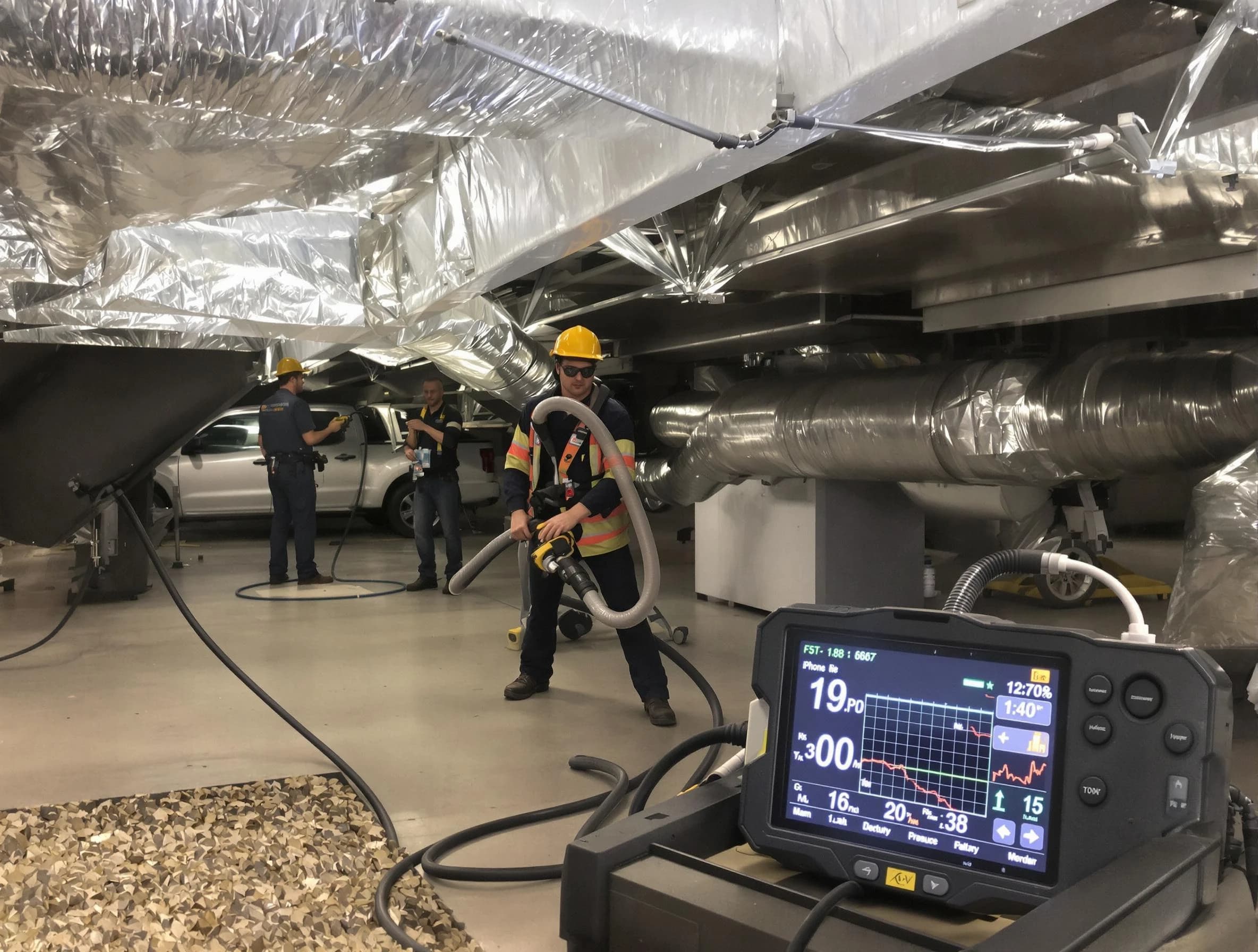 Professional negative pressure duct cleaning by Mesa Air Duct Cleaning in Mesa