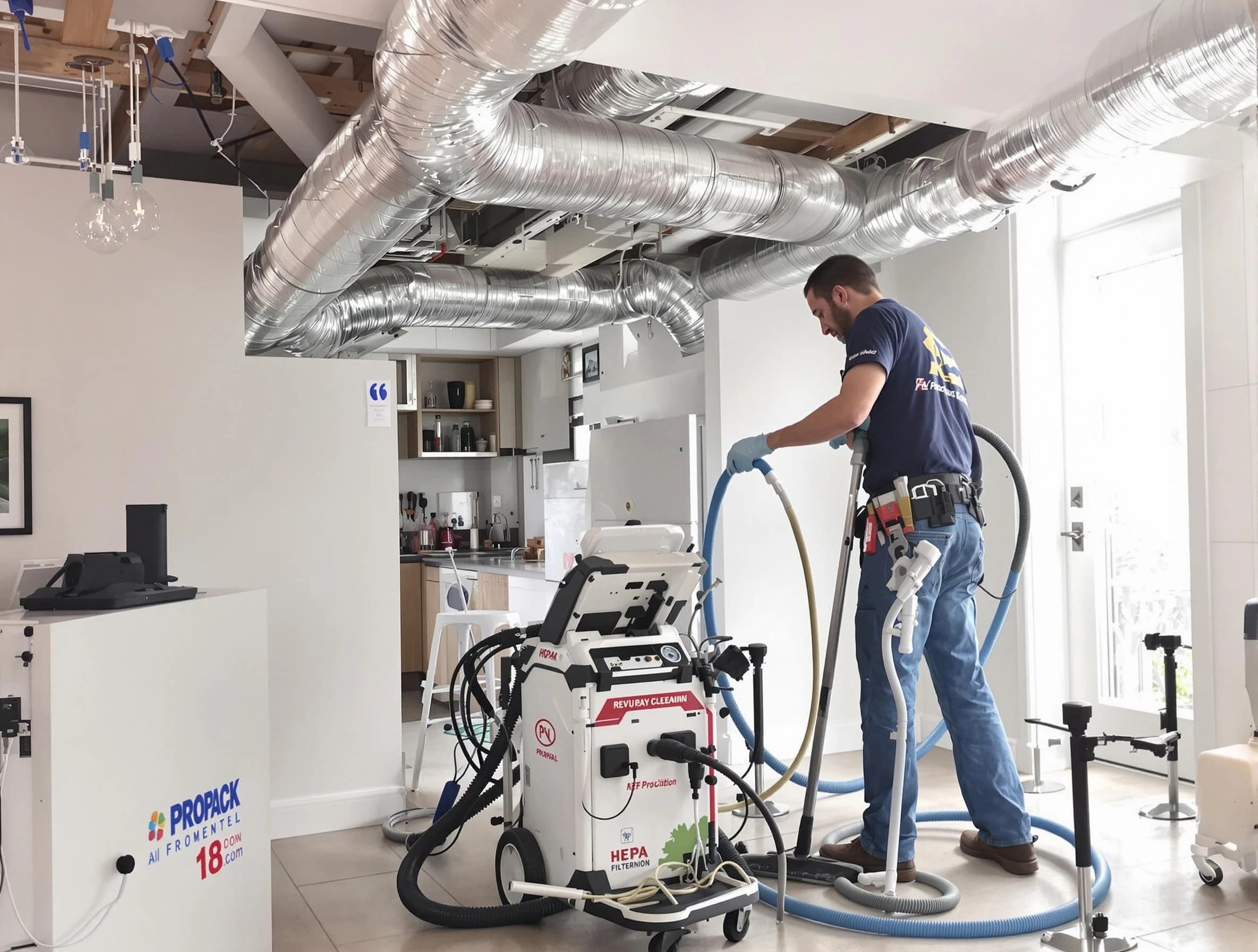 Mesa Air Duct Cleaning technician performing advanced pure duct cleaning with specialized equipment in Mesa