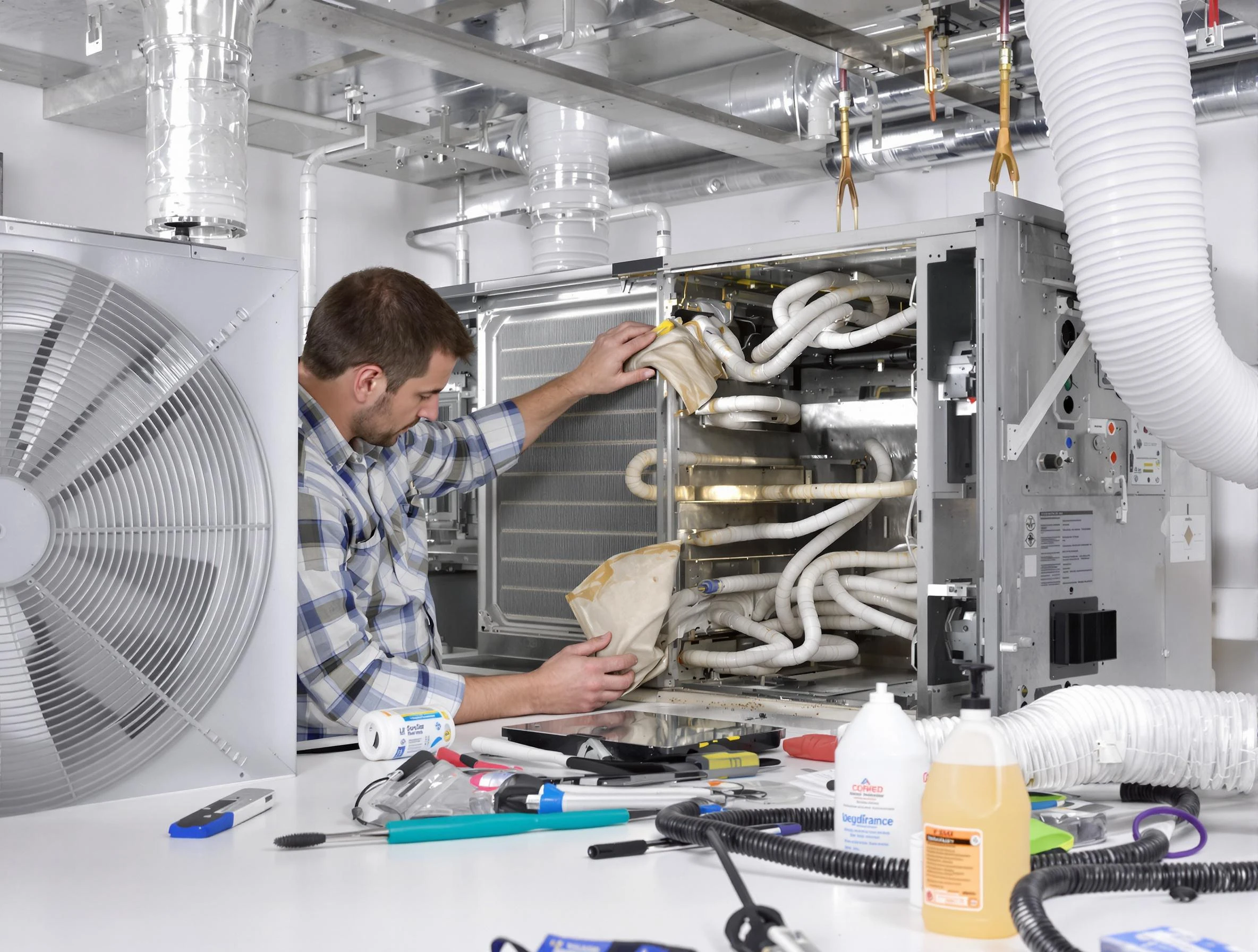 Mesa Air Duct Cleaning specialist performing precision AC coil cleaning in Mesa