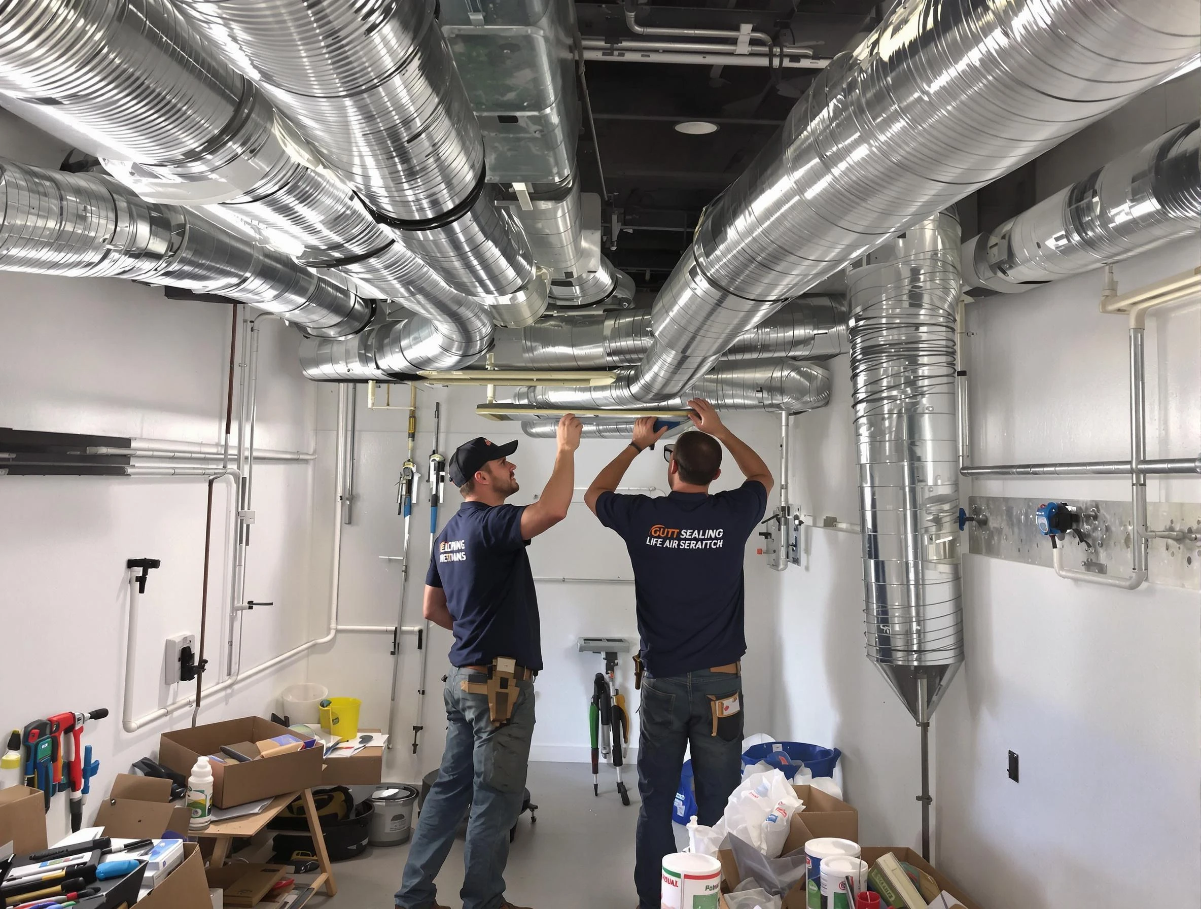Mesa Air Duct Cleaning technician applying professional duct sealing solutions in Mesa