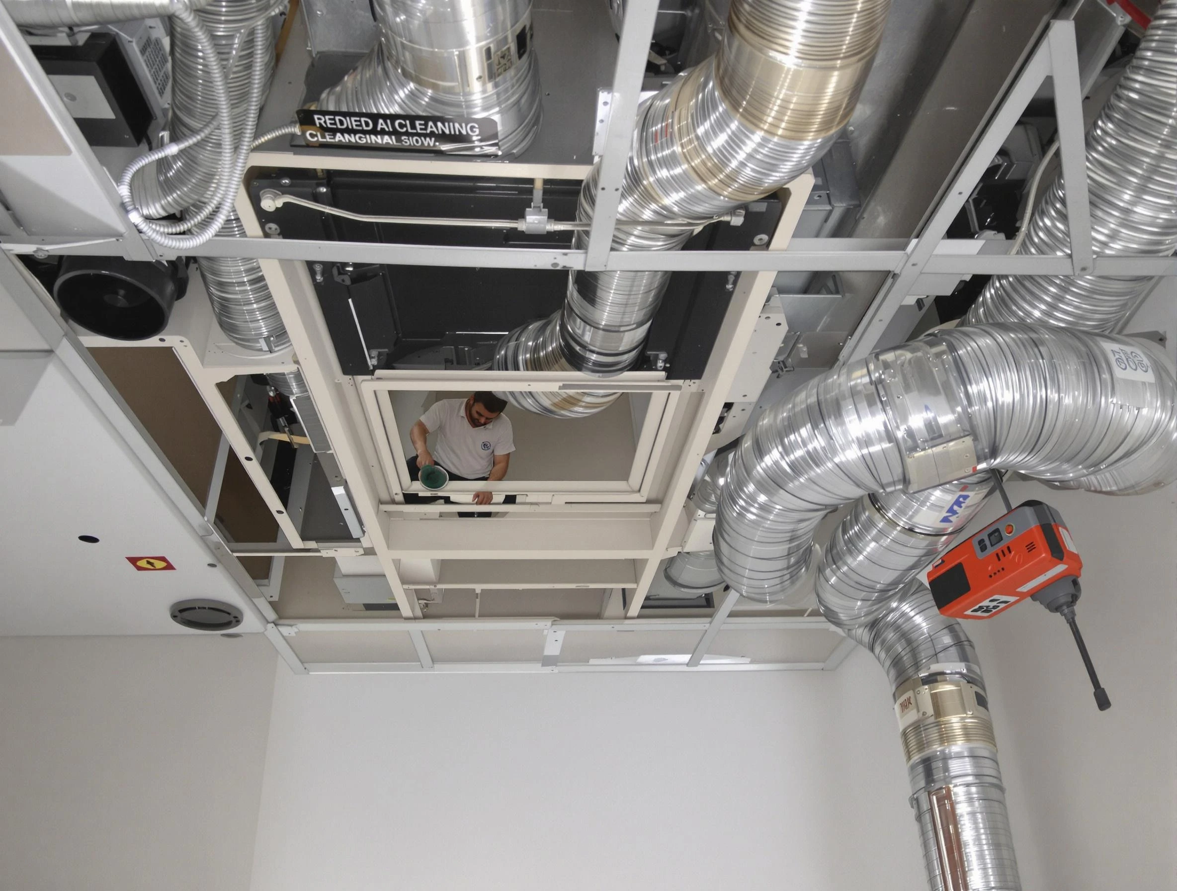 Mesa Air Duct Cleaning technician performing detailed central duct system cleaning in Mesa