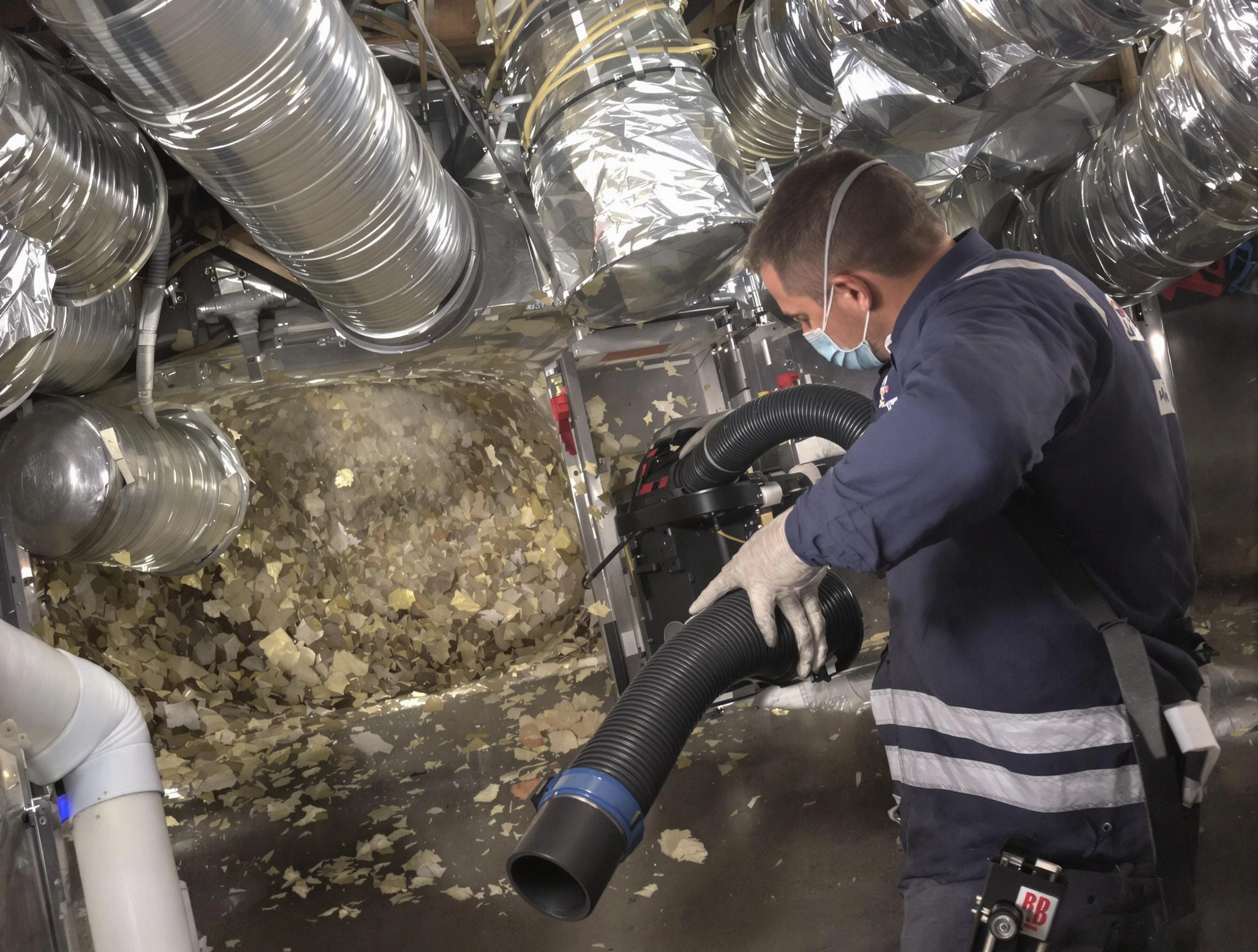 Mesa Air Duct Cleaning specialist operating negative pressure cleaning equipment for thorough duct maintenance in Mesa