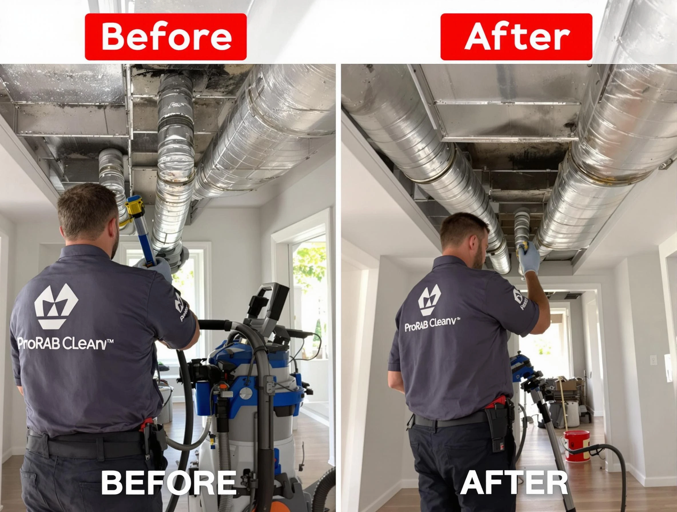 Mesa Air Duct Cleaning expert performing thorough residential duct cleaning in a Mesa home